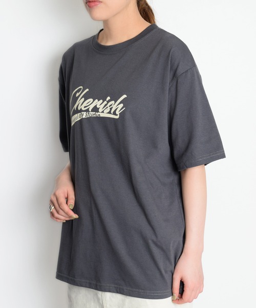 Flowering Korea(フラワーリングコリア)の「オーバーサイズロゴTシャツ(Tシャツ/カットソー・レディース・グレー/オレンジ/ホワイト・FREE)」の10枚目の写真
