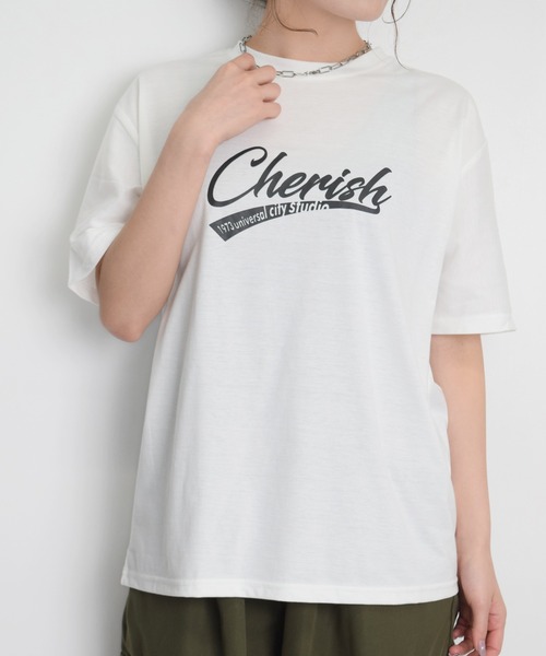 Flowering Korea(フラワーリングコリア)の「オーバーサイズロゴTシャツ(Tシャツ/カットソー・レディース・グレー/オレンジ/ホワイト・FREE)」の7枚目の写真