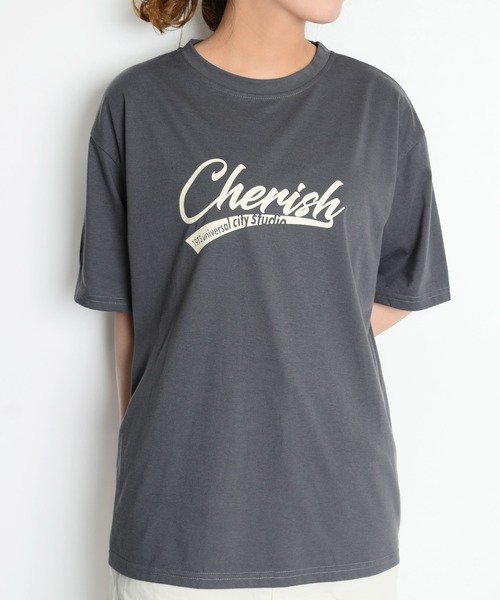 Flowering Korea(フラワーリングコリア)の「オーバーサイズロゴTシャツ(Tシャツ/カットソー・レディース・グレー/オレンジ/ホワイト・FREE)」の11枚目の写真