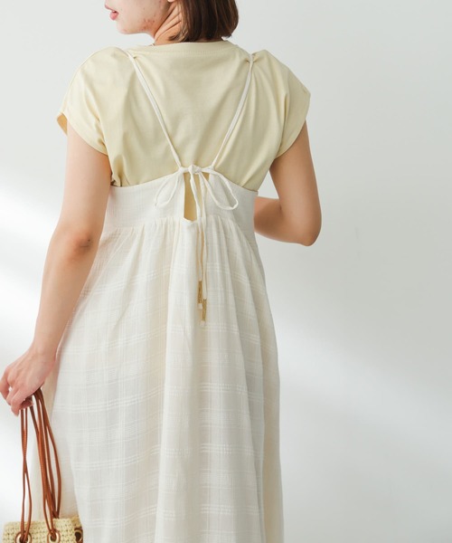 SENSE OF PLACE by URBAN RESEARCH（センスオブプレイスバイアーバンリサーチ）の「バックデザインキャミワンピース（ワンピース・レディース・アイボリー/バーガンディー/ブラック・ONE/S）」の5枚目の写真