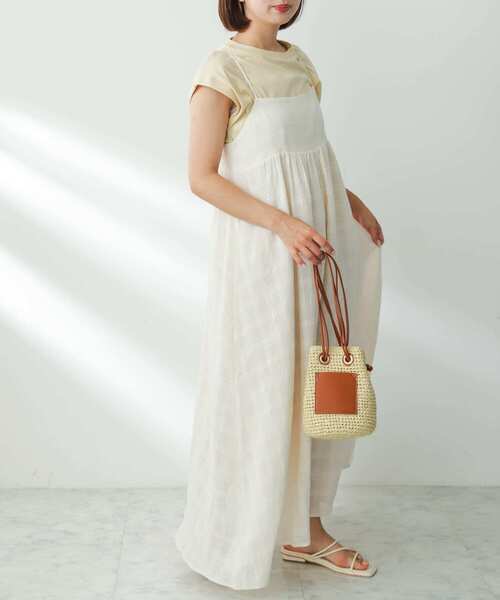 SENSE OF PLACE by URBAN RESEARCH（センスオブプレイスバイアーバンリサーチ）の「バックデザインキャミワンピース（ワンピース・レディース・アイボリー/バーガンディー/ブラック・ONE/S）」の8枚目の写真