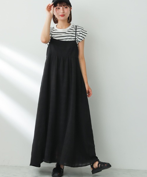 SENSE OF PLACE by URBAN RESEARCH（センスオブプレイスバイアーバンリサーチ）の「バックデザインキャミワンピース（ワンピース・レディース・アイボリー/バーガンディー/ブラック・ONE/S）」の18枚目の写真