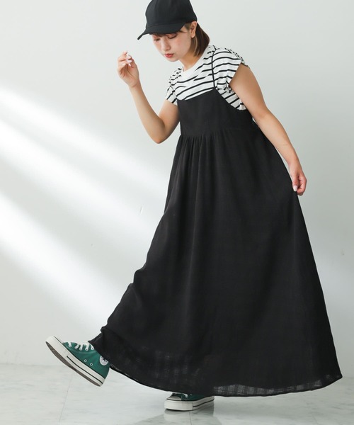 SENSE OF PLACE by URBAN RESEARCH（センスオブプレイスバイアーバンリサーチ）の「バックデザインキャミワンピース（ワンピース・レディース・アイボリー/バーガンディー/ブラック・ONE/S）」の21枚目の写真