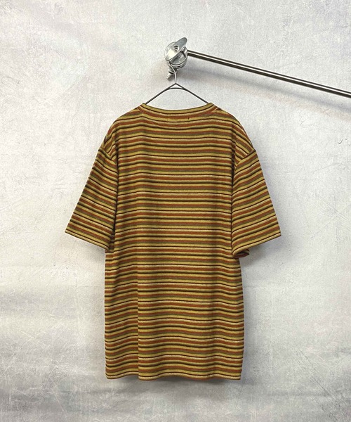 En serio TOKYO(エンソリオトーキョー)の「テリークロス マルチボーダー レギュラーシルエット ポケTEE(Tシャツ/カットソー・メンズ・グリーン系/ブラウン系/イエロー系・L/M)」の11枚目の写真
