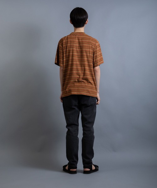 En serio TOKYO(エンソリオトーキョー)の「テリークロス マルチボーダー レギュラーシルエット ポケTEE(Tシャツ/カットソー・メンズ・グリーン系/ブラウン系/イエロー系・L/M)」の9枚目の写真