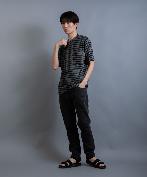 En serio TOKYO(エンソリオトーキョー)の「テリークロス マルチボーダー レギュラーシルエット ポケTEE(Tシャツ/カットソー・メンズ・グリーン系/ブラウン系/イエロー系・L/M)」の14枚目の写真