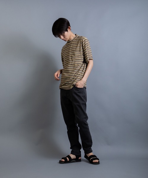 En serio TOKYO(エンソリオトーキョー)の「テリークロス マルチボーダー レギュラーシルエット ポケTEE(Tシャツ/カットソー・メンズ・グリーン系/ブラウン系/イエロー系・L/M)」の20枚目の写真