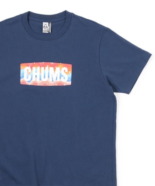 CHUMS(チャムス)の「CHUMS/チャムス ロゴプリントTシャツ クルーネック コットンT CH01-2388(Tシャツ/カットソー・メンズ・チャコール/ネイビー/ホワイト/ブルー・M/XXL/L/S/XL)」の3枚目の写真