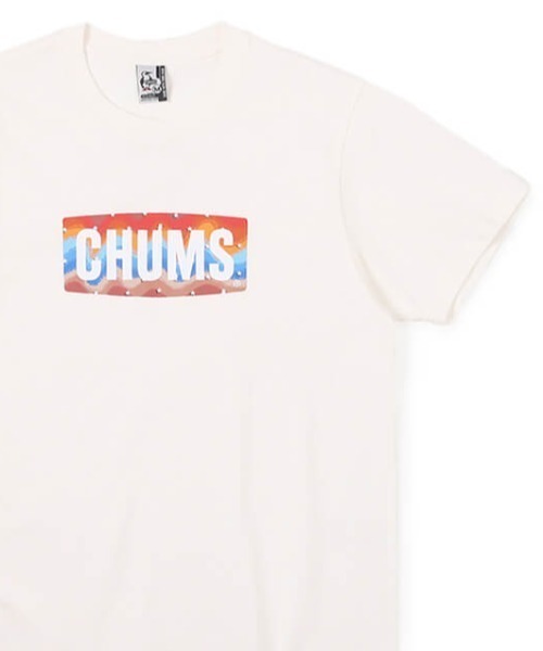 CHUMS(チャムス)の「CHUMS/チャムス ロゴプリントTシャツ クルーネック コットンT CH01-2388(Tシャツ/カットソー・メンズ・チャコール/ネイビー/ホワイト/ブルー・M/XXL/L/S/XL)」の2枚目の写真