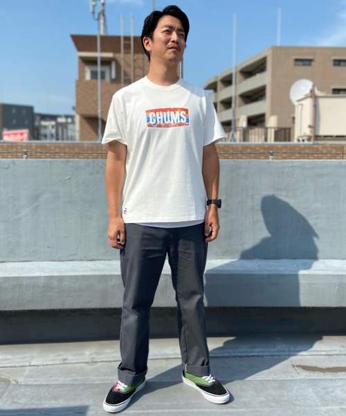 CHUMS(チャムス)の「CHUMS/チャムス ロゴプリントTシャツ クルーネック コットンT CH01-2388(Tシャツ/カットソー・メンズ・チャコール/ネイビー/ホワイト/ブルー・M/XXL/L/S/XL)」の12枚目の写真