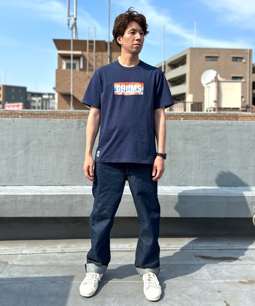 CHUMS(チャムス)の「CHUMS/チャムス ロゴプリントTシャツ クルーネック コットンT CH01-2388(Tシャツ/カットソー・メンズ・チャコール/ネイビー/ホワイト/ブルー・M/XXL/L/S/XL)」の17枚目の写真