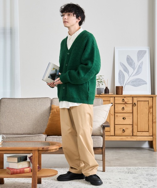 WEGO（ウィゴー）の「WEGO/モヘアライクBIGカーディガン（カーディガン/ボレロ・メンズ・ネイビー/パープル/ホワイト/ライトグレー/グリーン/ワイン/ブラック/ブルー/ダークオレンジ/ブルー系その他・MEDIUM/LARGE）」の12枚目の写真