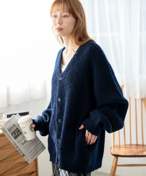 セール】WEGO/モヘアライクBIGカーディガン（カーディガン