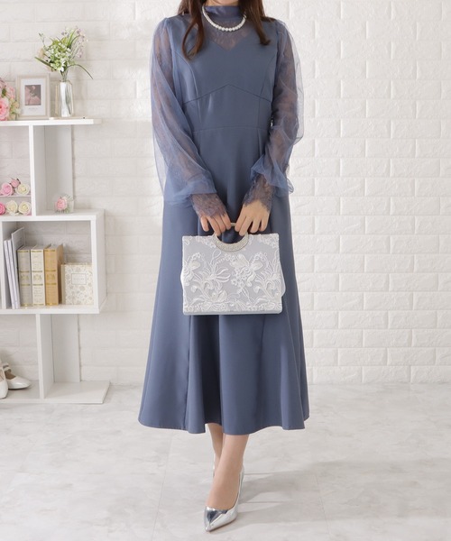 Lace Ladies(レースレディース)の「フラワー刺繍リングハンドルバッグ(クラッチバッグ・レディース・ブラック/アイボリー/シルバー・FREE)」の16枚目の写真