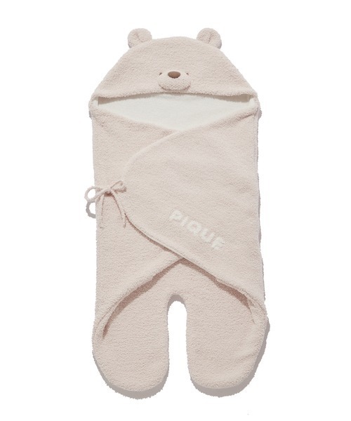 gelato pique(ジェラートピケ)の「【ONLINE限定カラーあり】【BABY】パウダーベアおくるみ(おくるみ・キッズ・ブルー/ピンク/ベージュ・FREE)」の4枚目の写真
