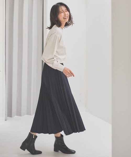 ANY（エニィ）の「【UVケア】ビューティベーシックロングＴシャツ（Tシャツ/カットソー・レディース・ワイン系/ダークブラウン系/ライトグレー系/グレー系・F）」の7枚目の写真