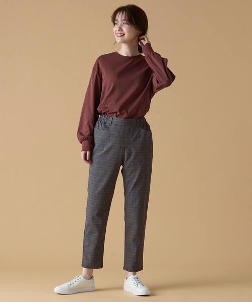 ANY（エニィ）の「【UVケア】ビューティベーシックロングＴシャツ（Tシャツ/カットソー・レディース・ワイン系/ダークブラウン系/ライトグレー系/グレー系・F）」の11枚目の写真