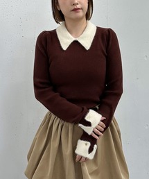 archives（アルシーヴ）の「フェザーカラークラシカルリブニット（ニット/セーター）」