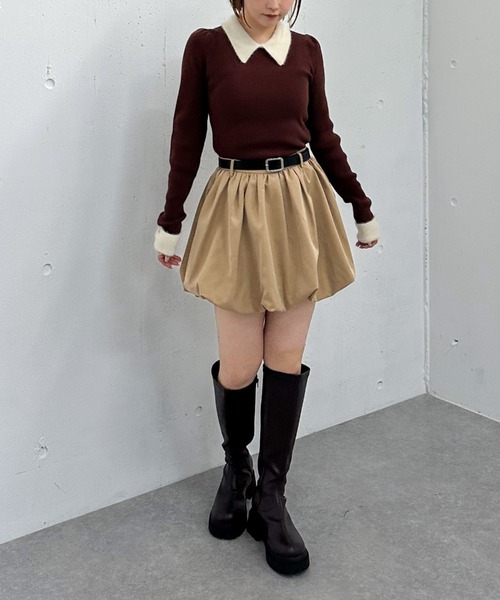 archives（アルシーヴ）の「フェザーカラークラシカルリブニット（ニット/セーター・レディース・アイボリー/ブラック/ピンクベージュ/グレー/ブラウン・MEDIUM）」の22枚目の写真