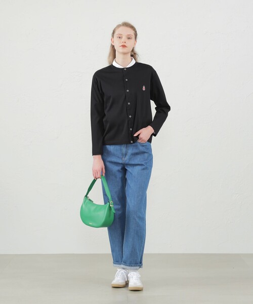 MACKINTOSH PHILOSOPHY（ﾏｯｷﾝﾄｯｼｭ ﾌｨﾛｿﾌｨｰ）の「バッキンガムベア ポンチカーディガン（カーディガン/ボレロ・レディース・ダークネイビー/グレー系その他/ブラック/グリーン系その他/ホワイト系その他/ネイビー・38）」の9枚目の写真