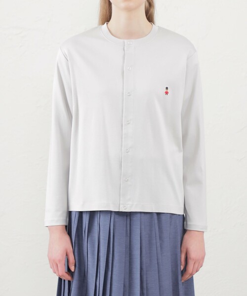 MACKINTOSH PHILOSOPHY（ﾏｯｷﾝﾄｯｼｭ ﾌｨﾛｿﾌｨｰ）の「バッキンガムベア ポンチカーディガン（カーディガン/ボレロ・レディース・ダークネイビー/グレー系その他/ブラック/グリーン系その他/ホワイト系その他/ネイビー・38）」の13枚目の写真