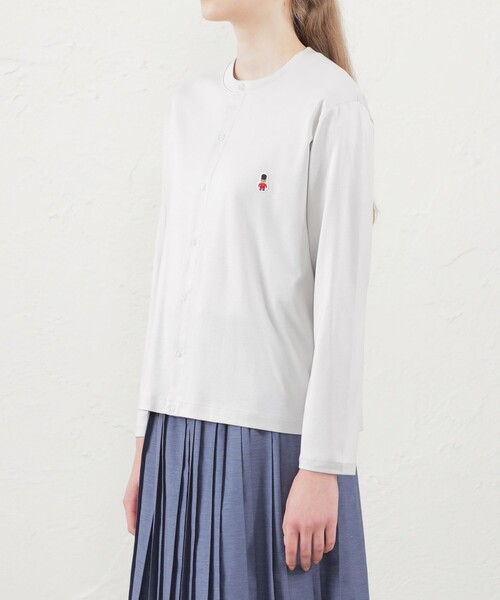 MACKINTOSH PHILOSOPHY（ﾏｯｷﾝﾄｯｼｭ ﾌｨﾛｿﾌｨｰ）の「バッキンガムベア ポンチカーディガン（カーディガン/ボレロ・レディース・ダークネイビー/グレー系その他/ブラック/グリーン系その他/ホワイト系その他/ネイビー・38）」の14枚目の写真