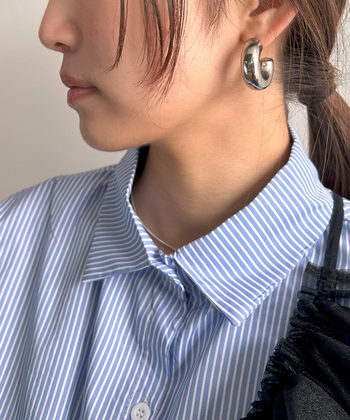 Kotoe(コトエ)の「ビッグシルエットストライプシャツ ビッグシャツ レディース(シャツ/ブラウス・レディース・ブルー・FREE)」の13枚目の写真