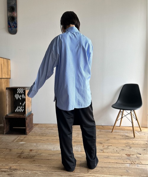 Kotoe(コトエ)の「ビッグシルエットストライプシャツ ビッグシャツ レディース(シャツ/ブラウス・レディース・ブルー・FREE)」の20枚目の写真