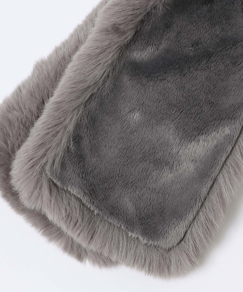 Andemiu（アンデミュウ）の「フェイクファーティペット966427（マフラー・レディース・モカ/ブルーグレー/ベージュ・FREE）」の11枚目の写真