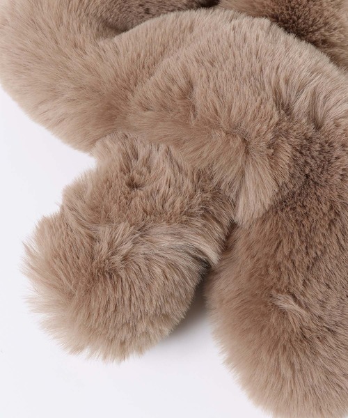 Andemiu（アンデミュウ）の「フェイクファーティペット966427（マフラー・レディース・モカ/ブルーグレー/ベージュ・FREE）」の14枚目の写真