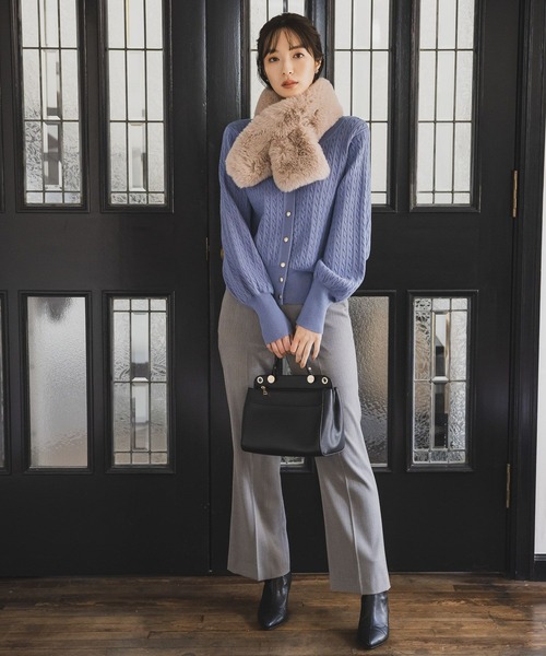 Andemiu（アンデミュウ）の「フェイクファーティペット966427（マフラー・レディース・モカ/ブルーグレー/ベージュ・FREE）」の19枚目の写真