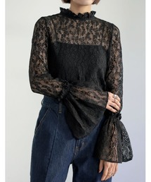Re:EDIT | [2023A/W COLLECTION]キャンディスリーブレーストップス(Tシャツ/カットソー)