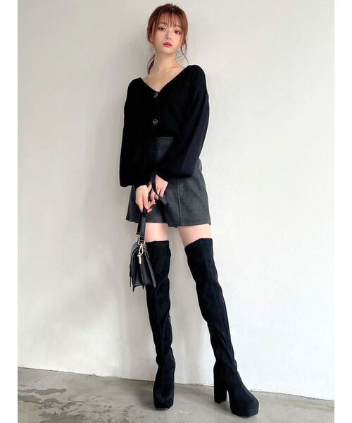 RESEXXY（リゼクシー）の「ベーシックハイウエストショートパンツ（その他パンツ・レディース・アイボリー/ブラック/ブラウン・FREE）」の5枚目の写真