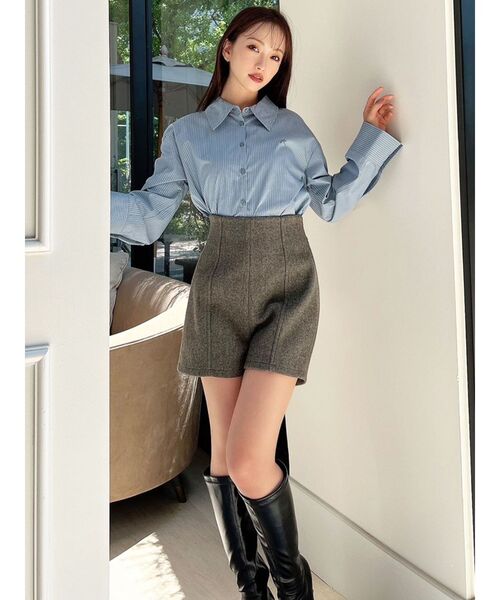 RESEXXY（リゼクシー）の「ベーシックハイウエストショートパンツ（その他パンツ・レディース・アイボリー/ブラック/ブラウン・FREE）」の9枚目の写真