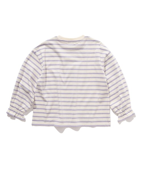 SHOO・LA・RUE（シューラルー）の「◆【110-140cm】袖タック長袖プルオーバー（Tシャツ/カットソー・キッズ・グリーン系/ブラック系2/ライトパープル/ライトブルー・14/12/11/13）」の7枚目の写真