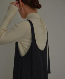 EMMEL REFINES | ＜EMMEL REFINES＞EM HW レースアップ リブ タートル ニット(ニット/セーター)