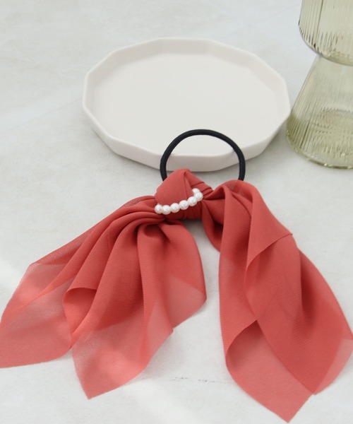 セール】シフォンリボンパールヘアゴム（ヘアゴム）｜Three Four Time