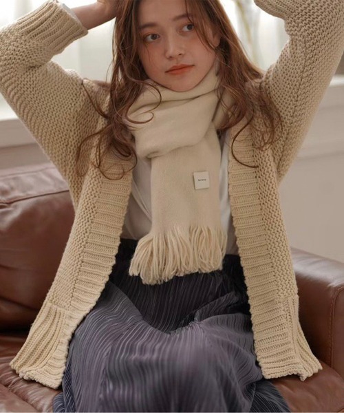 フリンジマフラー Snuggle Boucle Fringe Muffler/TATIANA t a r o s u(タロス)の「fringe muffler/フリンジマフラー