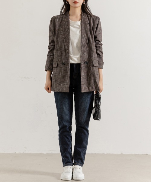 DAY CLOSET（デイ クローゼット）の「【大きいサイズ有】冬勝つあったか裏起毛。スリムテーパードハイウエストデニムパンツ レディース（デニムパンツ・レディース・インディゴブルー/ブラック系その他/ブラック・M/2XL/XL/L/S）」の19枚目の写真