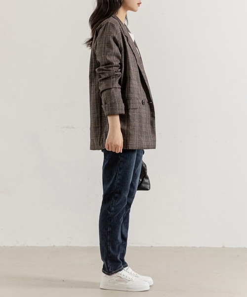 DAY CLOSET（デイ クローゼット）の「【大きいサイズ有】冬勝つあったか裏起毛。スリムテーパードハイウエストデニムパンツ レディース（デニムパンツ・レディース・インディゴブルー/ブラック系その他/ブラック・M/2XL/XL/L/S）」の20枚目の写真