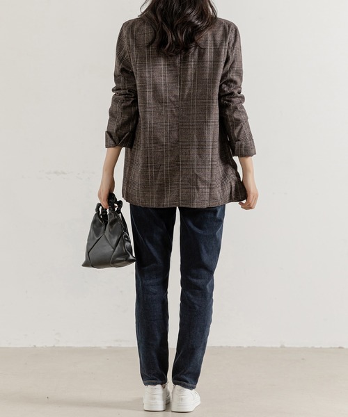 DAY CLOSET（デイ クローゼット）の「【大きいサイズ有】冬勝つあったか裏起毛。スリムテーパードハイウエストデニムパンツ レディース（デニムパンツ・レディース・インディゴブルー/ブラック系その他/ブラック・M/2XL/XL/L/S）」の21枚目の写真