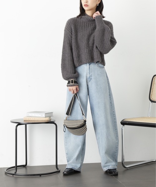 FREE'S MART（フリーズマート）の「◆フェザーモールハイネックニット（ニット/セーター・レディース・ピンク/ホワイト/ライトグリーン/チャコールグレー・FREE）」の15枚目の写真