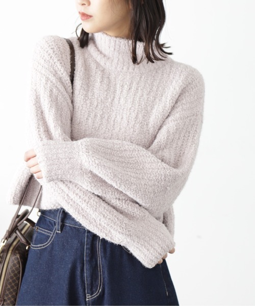 FREE'S MART（フリーズマート）の「◆フェザーモールハイネックニット（ニット/セーター・レディース・ピンク/ホワイト/ライトグリーン/チャコールグレー・FREE）」の11枚目の写真