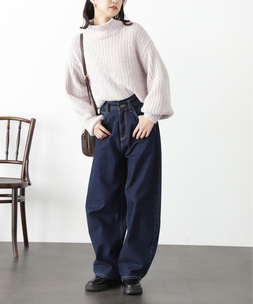 FREE'S MART（フリーズマート）の「◆フェザーモールハイネックニット（ニット/セーター・レディース・ピンク/ホワイト/ライトグリーン/チャコールグレー・FREE）」の6枚目の写真