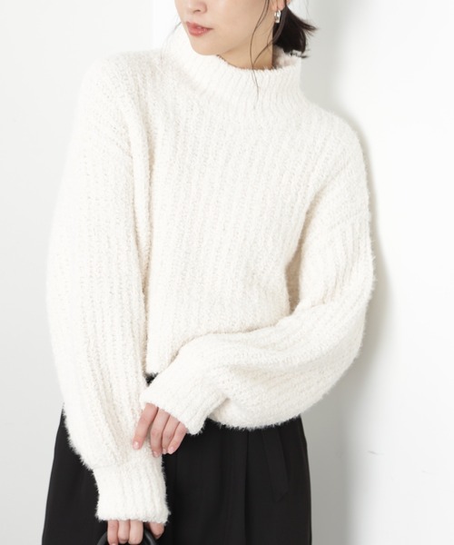 FREE'S MART（フリーズマート）の「◆フェザーモールハイネックニット（ニット/セーター・レディース・ピンク/ホワイト/ライトグリーン/チャコールグレー・FREE）」の21枚目の写真