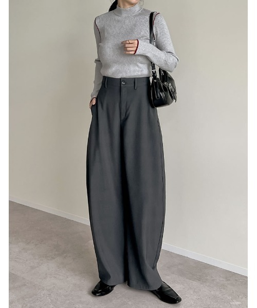 セール】[話題のカーブパンツ][全骨格◎/体型拾わず美脚見え][販売枚数