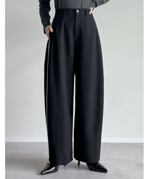 セール】[話題のカーブパンツ][全骨格◎/体型拾わず美脚見え][販売枚数