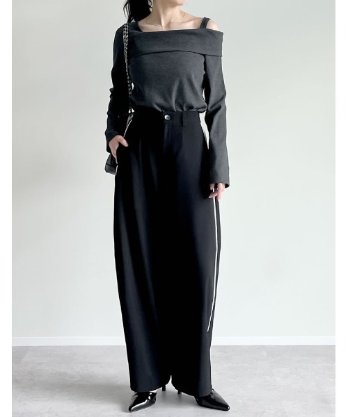 Re:EDIT（リエディ）の「[話題のカーブパンツ][全骨格◎/体型拾わず