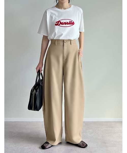 Re:EDIT（リエディ）の「[話題のカーブパンツ][全骨格◎/体型拾わず美脚見え][販売枚数4.7万枚突破][お気に入り登録数6.3万][低身長/高身長/大きいサイズ有]ソフトツイルカーブパンツ（その他パンツ・レディース・ホワイト/ブラック/チャコールグレー/ベージュ/グレー/グレー系その他/ブラック系その他/ピンク/ブラウン/ブラウン系その他2/モカ/ブルー系その他/グレー系その他2/グレイッシュベージュ/ブラウン系その他・MEDIUM/LARGE/AS/SMALL/X-LARGE/TALL/AL/AM）」の18枚目の写真