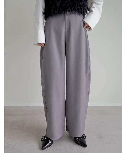 セール】[話題のカーブパンツ][全骨格◎/体型拾わず美脚見え][販売枚数